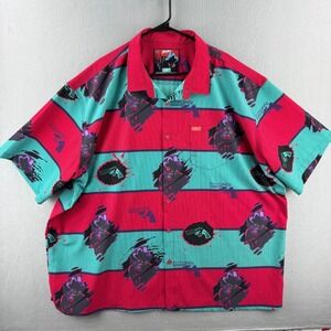 Retro Rifle Shirt Mens 4XL Super Stretch Button Up Nightmare on Elm Street Movie